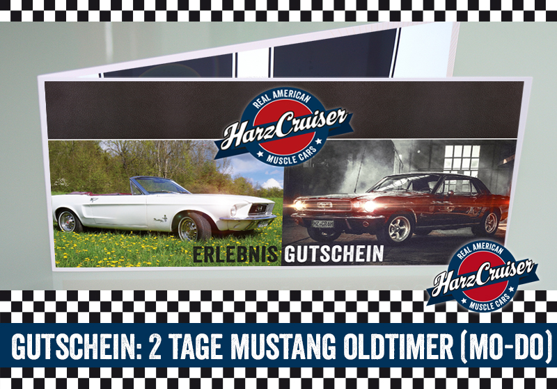  Gutschein: Mustang Oldtimer fahren - 2 Tage (Mo-Do) 