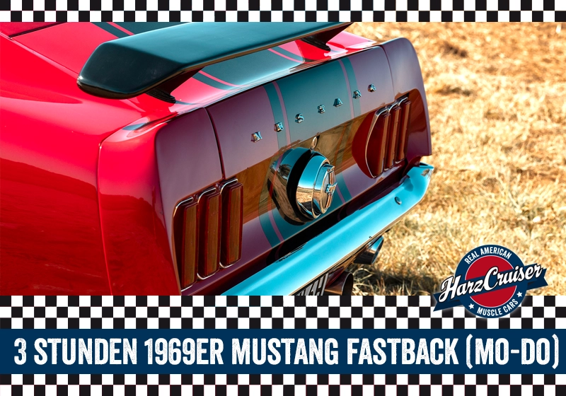 1969er Mustang Fastback (rot) 3 Stunden (Mo-Do)