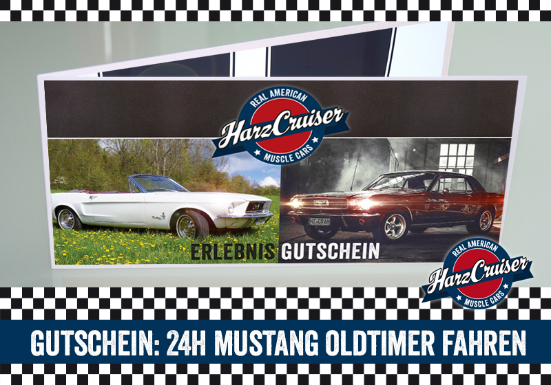  Gutschein: 24 Stunden Mustang Oldtimer fahren (Fr-Sa)