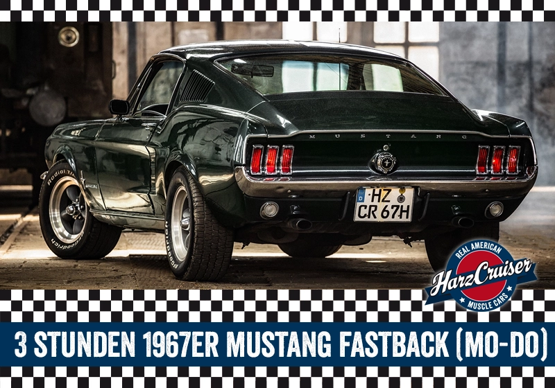 1967er Mustang Fastback "Bullitt" - 3 Stunden (Mo-Do) 