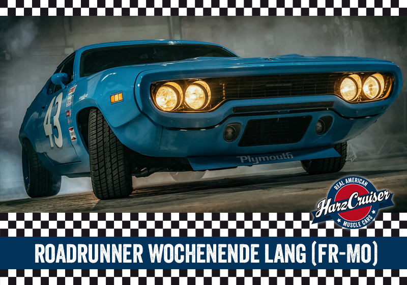 Gutschein: Plymouth Roadrunner Wochenende lang (Fr-Mo)