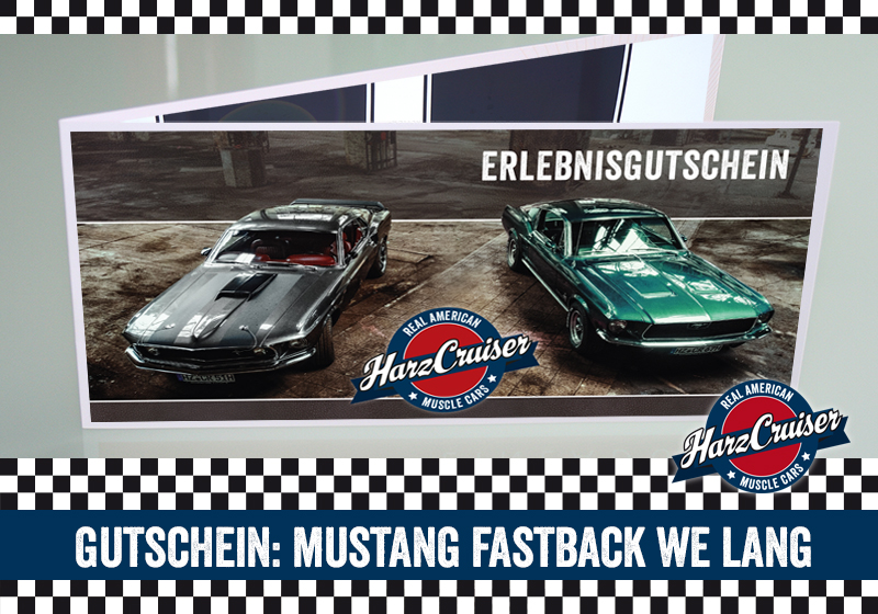  Gutschein: Mustang Oldtimer Fastback Wochenende lang (Fr-Mo)