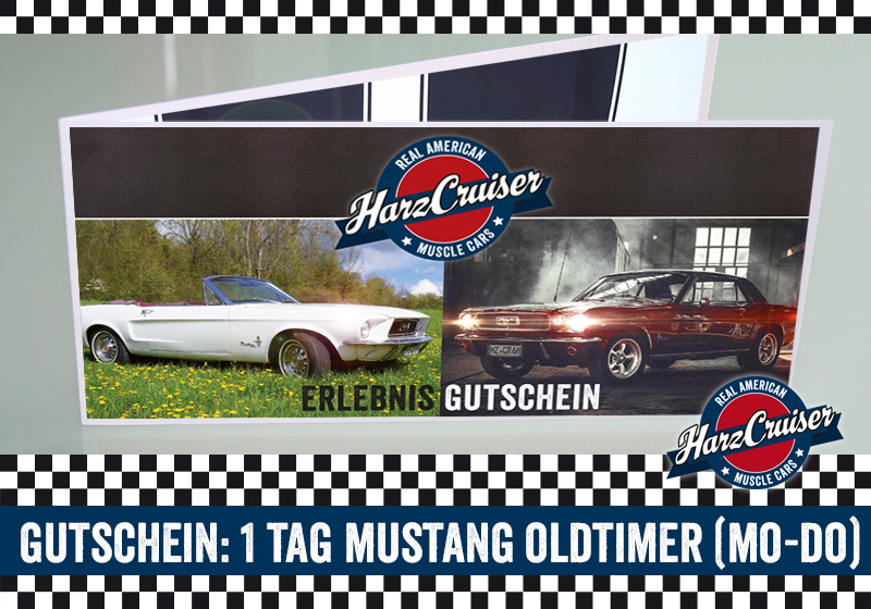  Gutschein: Mustang Oldtimer fahren - 1 Tag (Mo-Do)