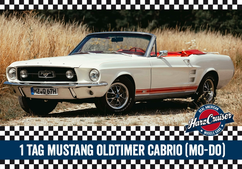  1 Tag Mustang Oldtimer Cabrio fahren (Mo-Do)