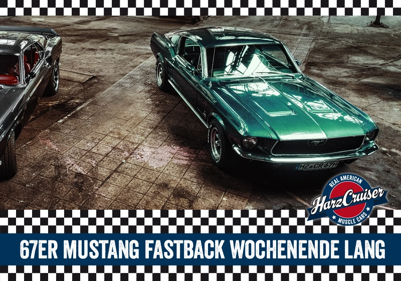 1967er Mustang Fastback "Bullitt" Wochenende lang (Freitag - Montag)